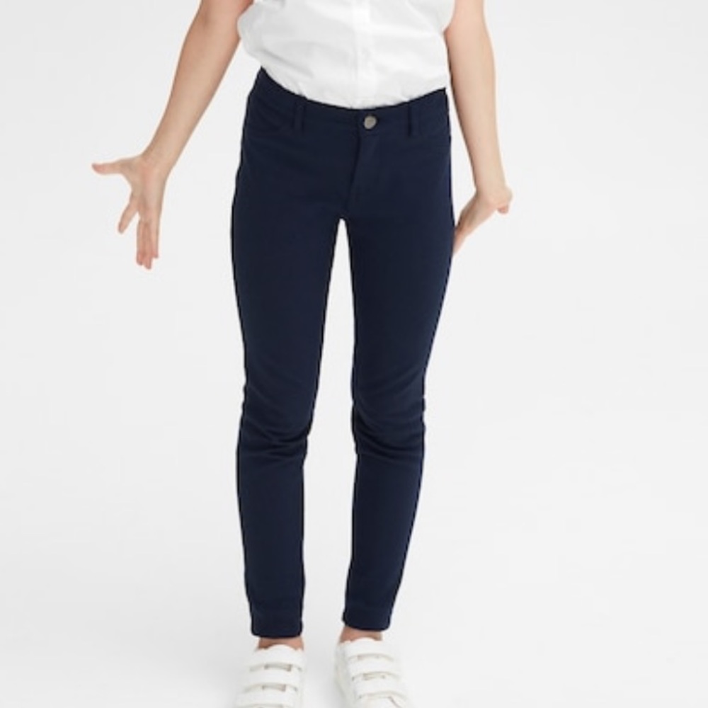 gap girls Kids Uniform Ponte Pants NWT black sz 7
